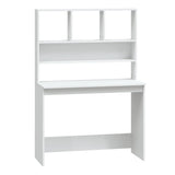 NNEVL Desk with Shelves White 102x45x148 cm Engineered Wood
