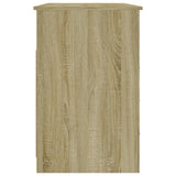NNEVL Desk with Drawers Sonoma Oak 102x50x76 cm Engineered Wood
