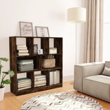 NNEVL Book Cabinet Smoked Oak 97.5x29.5x100 cm Engineered Wood