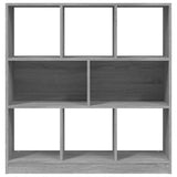 NNEVL Book Cabinet Grey Sonoma 97.5x29.5x100 cm Engineered Wood