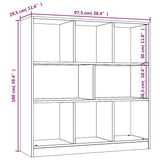 NNEVL Book Cabinet Grey Sonoma 97.5x29.5x100 cm Engineered Wood