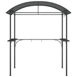 NNEVL BBQ Gazebo with Side Shelves Anthracite 220x115x230 cm Steel