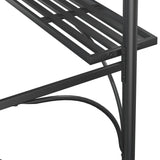 NNEVL BBQ Gazebo with Side Shelves Anthracite 220x115x230 cm Steel