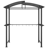 NNEVL BBQ Gazebo with Side Shelves Anthracite 210x114x230 cm Steel