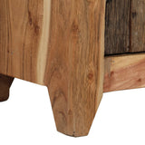 NNEVL Sideboard 55x33x75 cm Solid Wood Acacia and Reclaimed