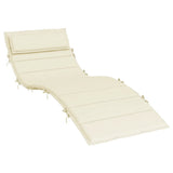 NNEVL Sun Lounger Cushion Cream 180x60x3 cm Oxford Fabric
