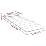 NNEVL Sun Lounger Cushion Cream 180x60x3 cm Oxford Fabric