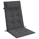 NNEVL Highback Chair Cushions 4 pcs Anthracite Oxford Fabric