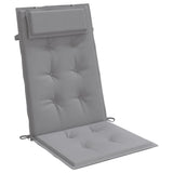 NNEVL Highback Chair Cushions 4 pcs Grey Oxford Fabric