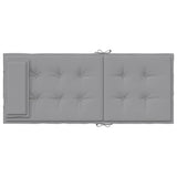 NNEVL Highback Chair Cushions 4 pcs Grey Oxford Fabric