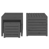 NNEVL 4 Piece Garden Box Set Grey Solid Wood Pine