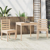 NNEVL 3 Piece Garden Bistro Set Solid Wood Pine