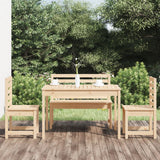 NNEVL 4 Piece Garden Dining Set Solid Wood Pine