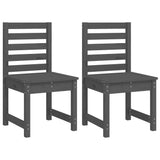 NNEVL 4 Piece Garden Dining Set Grey Solid Wood Pine