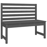 NNEVL 4 Piece Garden Dining Set Grey Solid Wood Pine