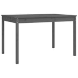 NNEVL 4 Piece Garden Dining Set Grey Solid Wood Pine