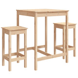 NNEVL 3 Piece Garden Bar Set Solid Wood Pine