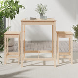 NNEVL 3 Piece Garden Bar Set Solid Wood Pine