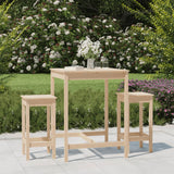 NNEVL 3 Piece Garden Bar Set Solid Wood Pine