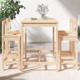 NNEVL 5 Piece Garden Bar Set Solid Wood Pine