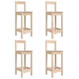 NNEVL 5 Piece Garden Bar Set Solid Wood Pine