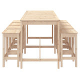 NNEVL 9 Piece Garden Bar Set Solid Wood Pine
