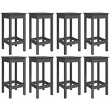 NNEVL 9 Piece Garden Bar Set Grey Solid Wood Pine
