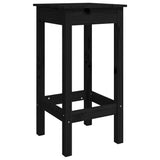 NNEVL 9 Piece Garden Bar Set Black Solid Wood Pine