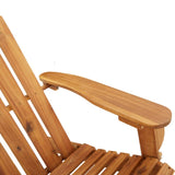 NNEVL Adirondack Garden Chair with Footrest Solid Wood Acacia