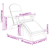 NNEVL Adirondack Garden Chair with Footrest Solid Wood Acacia