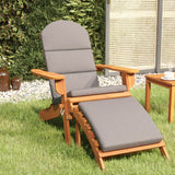 NNEVL Adirondack Garden Chair with Footrest Solid Wood Acacia