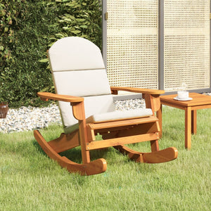 NNEVL Adirondack Rocking Chair with Cushions Solid Wood Acacia