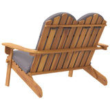 NNEVL Adirondack Garden Bench with Cushions 126 cm Solid Wood Acacia