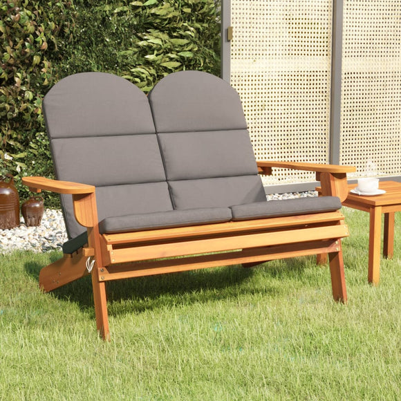 NNEVL Adirondack Garden Bench with Cushions 126 cm Solid Wood Acacia
