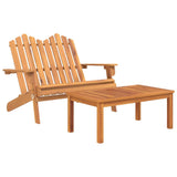 NNEVL 2 Piece Adirondack Garden Lounge Set Solid Wood Acacia