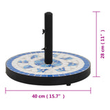 NNEVL Parasol Base Blue and White Round 12 kg