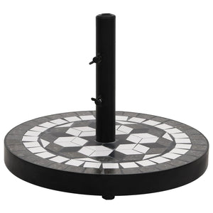 NNEVL Parasol Base Black and White Round 12 kg