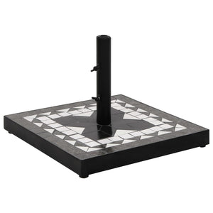 NNEVL Parasol Base Black and White Square 12 kg