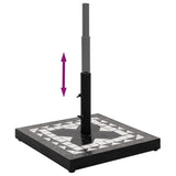 NNEVL Parasol Base Black and White Square 12 kg