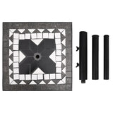 NNEVL Parasol Base Black and White Square 12 kg