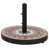 NNEVL Parasol Base Terracotta and White Round 12 kg