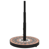 NNEVL Parasol Base Terracotta and White Round 12 kg