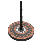 NNEVL Parasol Base Terracotta and White Round 12 kg