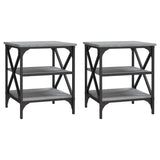 NNEVL Side Tables 2 pcs Grey Sonoma 40x42x50 cm Engineered Wood