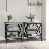 NNEVL Side Tables 2 pcs Grey Sonoma 40x42x50 cm Engineered Wood