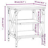 NNEVL Side Tables 2 pcs Grey Sonoma 40x42x50 cm Engineered Wood