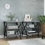 NNEVL Side Tables 2 pcs Grey Sonoma 40x42x50 cm Engineered Wood