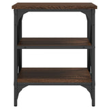 NNEVL Side Tables 2 pcs Brown Oak 40x42x50 cm Engineered Wood