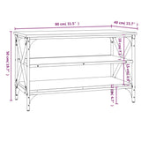 NNEVL TV Cabinet Black 80x40x50 cm Engineered Wood
