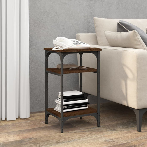 NNEVL Side Table Brown Oak 35x30x60 cm Engineered Wood